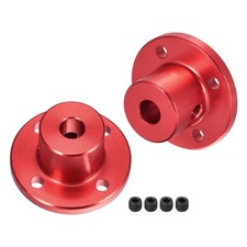 5mm Dia H15xD15 Rigid Flange Coupling Motor Shaft Coupler DIY Red 4pcs