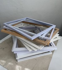 12x16 Picture Frame Lot 16 pcs  White Beige Pastel Wood Plastic Wood