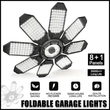 Garage Light 9000000LM Deformable LED Super Bright Bulb Work Shop Ceiling Lights