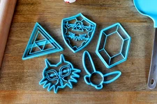 Legend of Zelda Cookie Cutters - Navi, Rupee, Majoras Mask, Triforce, Hylian