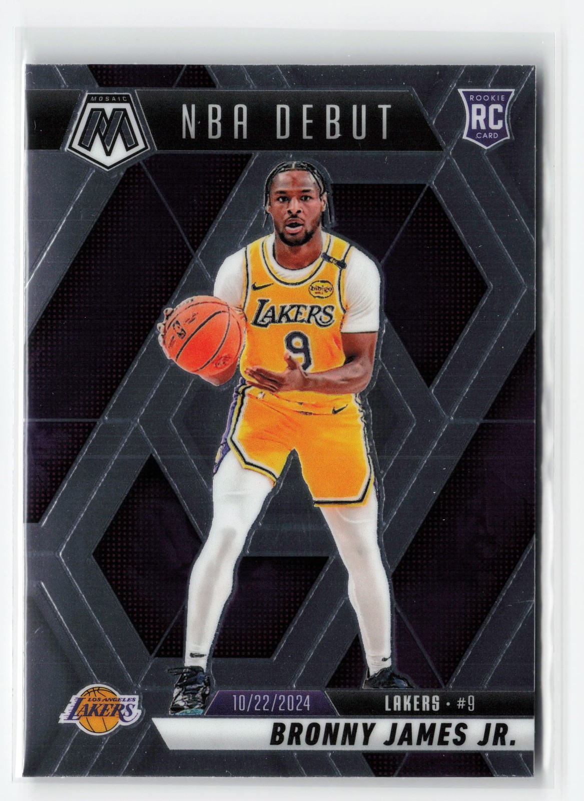 2024-25 PANINI MOSAIC NBA DEBUT BRONNY JAMES #262 RC LAKERS