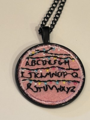 STRANGER THINGS necklace Alphabet Lights Embroidered