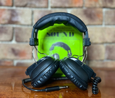 SOUND MD-803AD Vintage Dynamic Stereo Headphones Volume Control Boxed