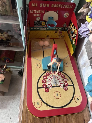 1950's Marx Toys All Star Basketball Tin Litho Game Marx-O-Matic Working