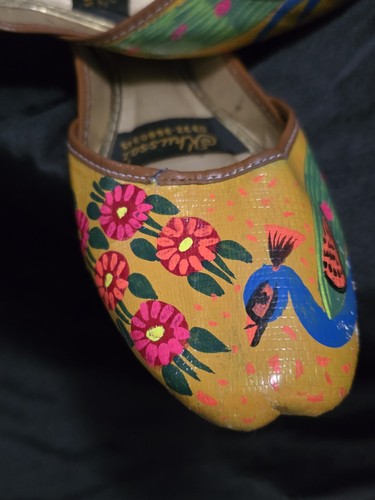 khussa shoes women Peacock Yellow  Pink Red Poppy VINTAGE beautiful 