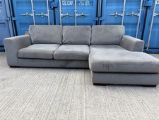 Grey 3 Seater Chaise Sofa Large Modern Fabric – DELIVERY – M35 Manchester