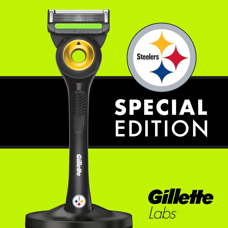 Trailer Edition Razor Gillette Labs Special NFL Steelers Edition Shaving Razor for Men - 1 ...