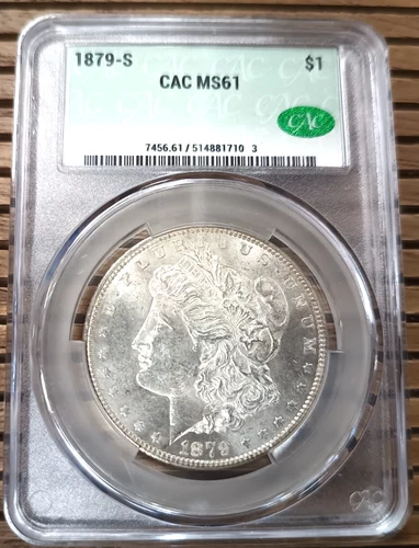 1879 S MORGAN "CAC MS61" Silver Dollar