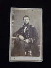 Civil War Soldier CDV Photo Portrait Full Dress Ball & Thomas Cincinnati OH