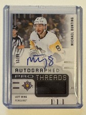 24-25 UD Upper Deck Ultimate Autographed Pro Threads #PT-BU MICHAEL BUNTING /99