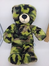 Build-A-Bear Workshop Camo Bear Military Plush camouflage forest green BABW Army