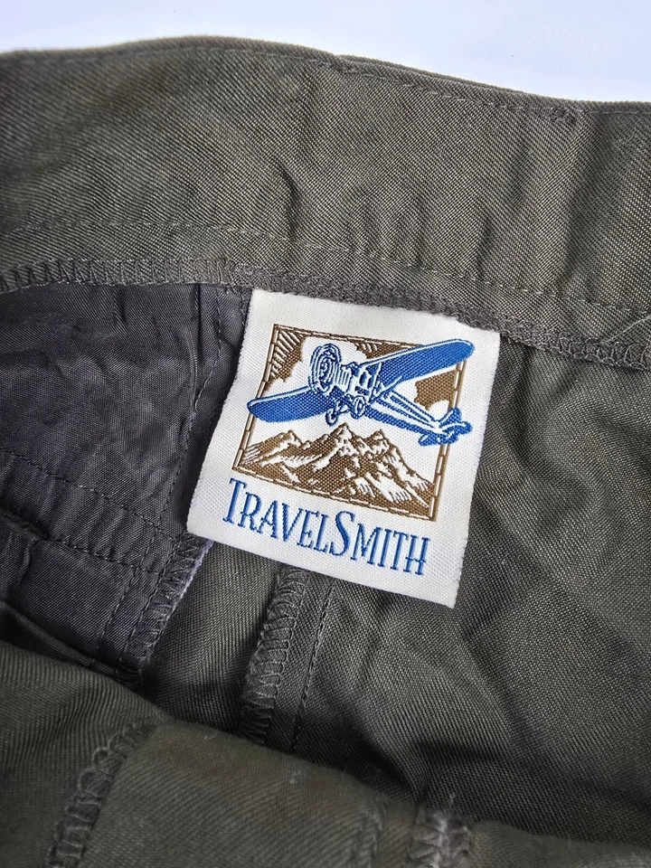 Vestido Falda Botón Smith De Viaje Verde De Colección Para Mujer Talla L Grande Boho Militar EE. UU. Foto 4 de 4