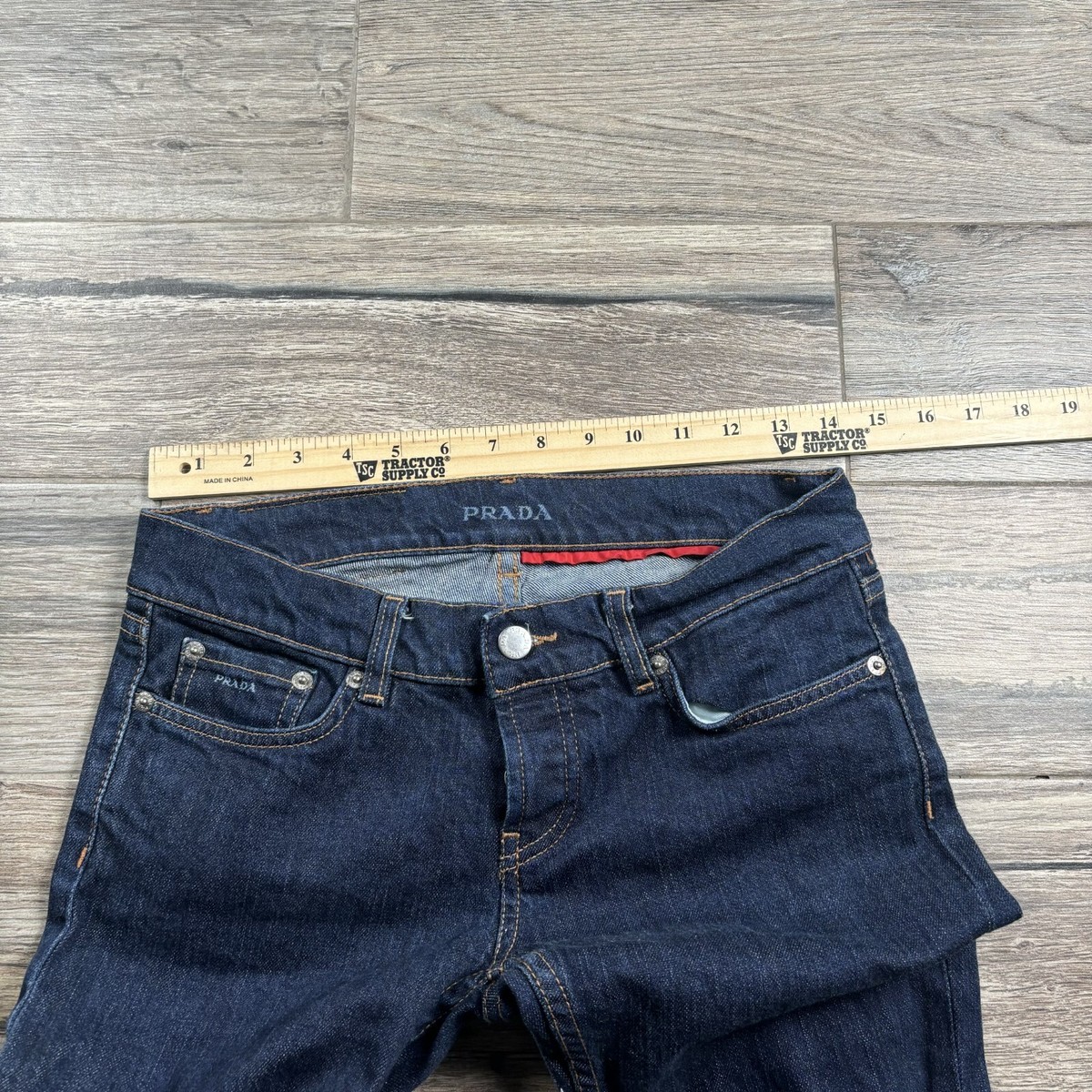 Prada Jeans Women's 28 Contour Fit Dark Wash Low Rise Slim