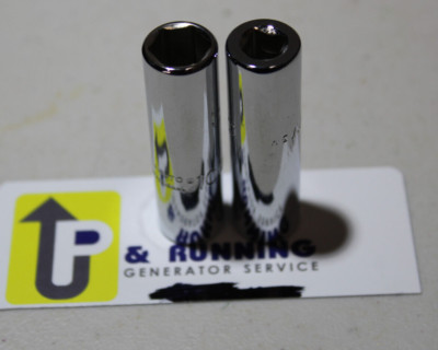 Lot of 2 Pcs, NOS Proto 10mm Socket 6pt deep, 1/4'' Drive Chrome