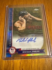 2024 Topps Chrome Olympics Michael Phelps Auto /50 Gold Refractor Autograph 
