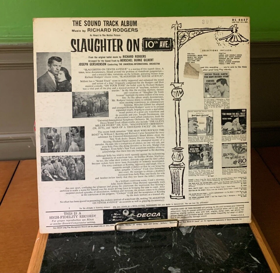 Slaughter on Tenth Avenue – Original Soundtrack LP – Decca DL-8657 – Vintage - Image 2 of 4
