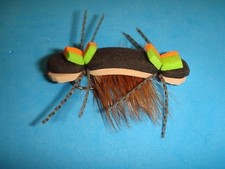 FLY FISHING FLIES - Black/Tan MONTANA CHERNOBYL ANT Size #8 (6 pcs.)