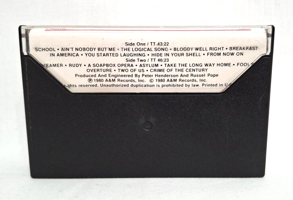 Vintage 1980 Original Supertramp Paris Cassette Tape Progressive Pop Art Rock - Image 4 of 4