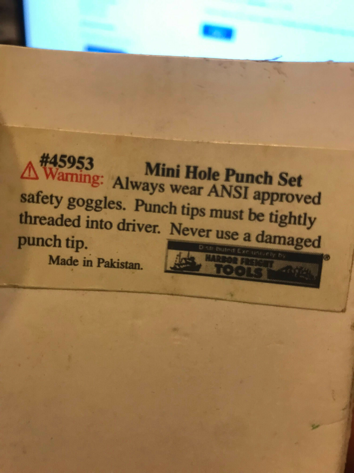 new 6 pcs mini punch set Hole Punch Set Harbor freight eBay