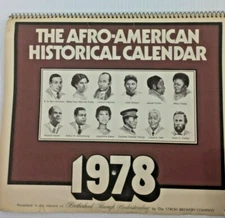 The Afro American Historical Calendar 1978 Black History Stroh Brewery Company