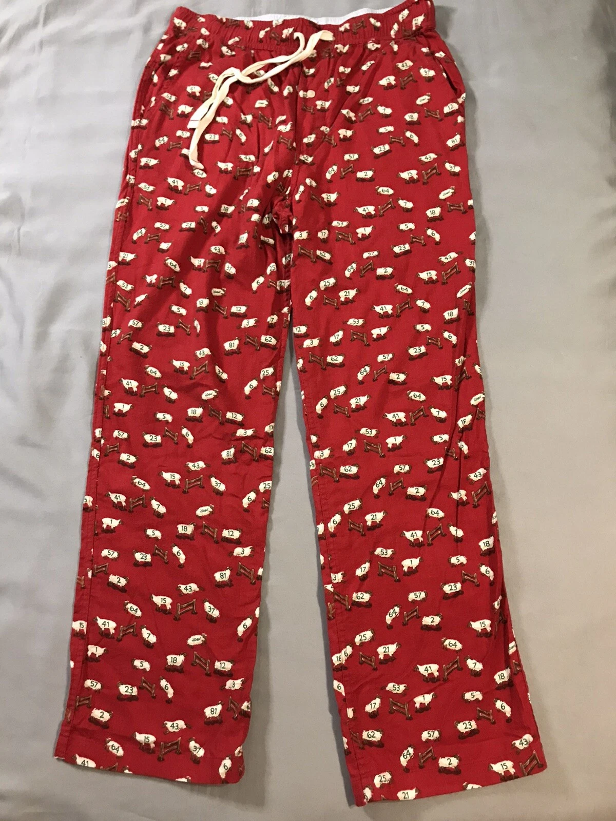 Vêtements de nuit homme J Crew rouge moyen imprimé mouton flanelle douceur suprême