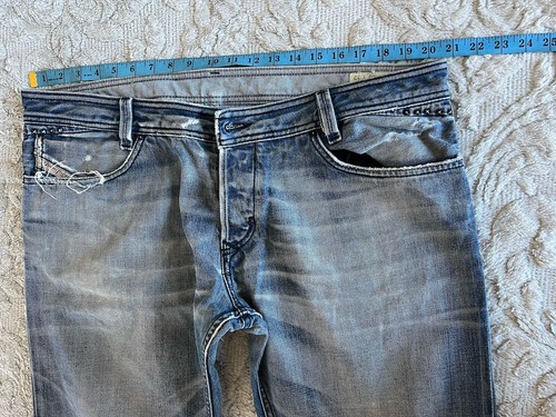 $ 299 Herren Diesel Jeans 40 Slammer 0073H Spezial Metall Leder Zierleiste - Bild 3 von 10