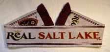 REAL SALT LAKE Adult Unisex RUFFNECK SCARVES Knit White/Red MADE IN ENGLAND