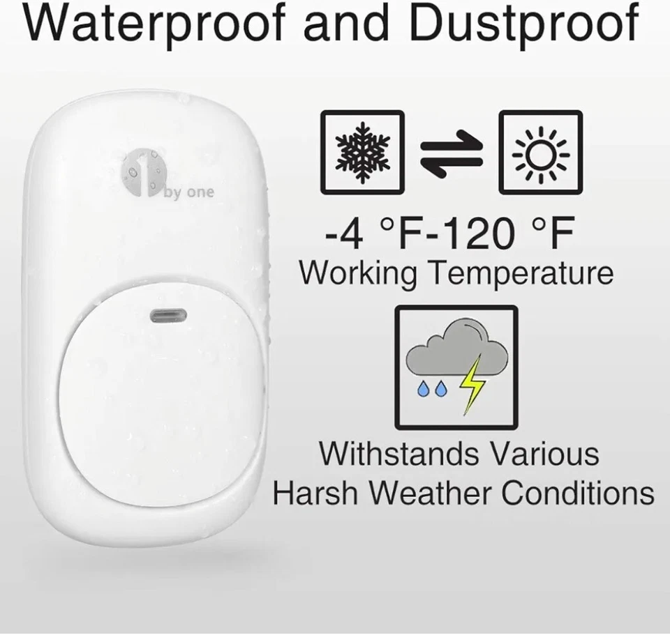 1 by ONE - Easy Chime Wireless Doorbell Kit (2 chimes / 1 transmitter) - Image 2 of 4