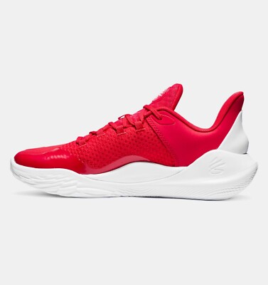Under Armour Curry 11 Team Mens Basketball Shoes Size 9 Red White