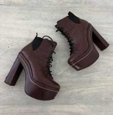 CEREMONIA DE APERTURA Borgoña PLATAFORMA Botines ZAPATOS Talla 36 talla 6 chole Sevigny