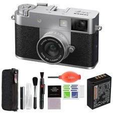 Fujifilm X Half Digital Camera Silver Bundle with Advanced Accessories