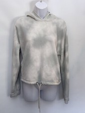 ABERCROMBIE  FITCH Cropped Hoodie Women M Soft AF Tie Dyed Drawstring Pocket