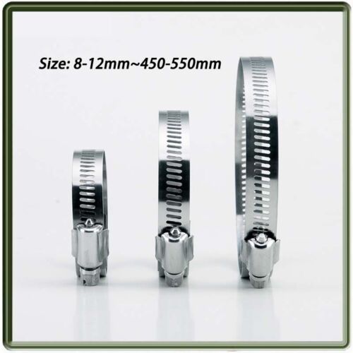 8-550mm Hose Clamps Clip Stainless Steel Clamp Clips Adjustable Spring Pipe Fuel - Bild 1 von 6