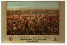 Custer's Last Fight, Anheuser Busch Budweiser, George, Beer Ad - Modern Postcard