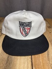 Vintage Hat Leather Strap Back VANGUARD SUPREME Trucker Derby Cap MADE IN USA