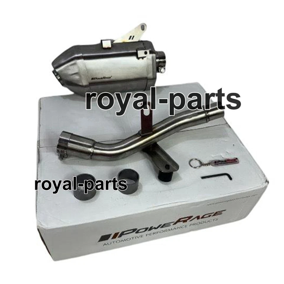 "POWERAGE SLIP-ON EXHAUST, SILVER" FIT FOR ROYAL ENFIELD NEW HIMALAYAN 450 - Image 3 of 4