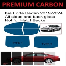 Premium Carbon Window Tint fits Kia Forte Sedan 2019-2024 precut tint