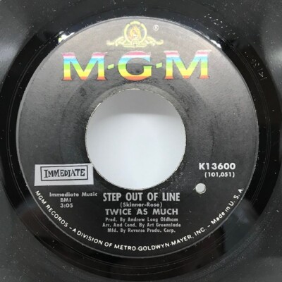 TWICE AS MUCH {Pop Rock 45} Step Out Of Line / Simplified