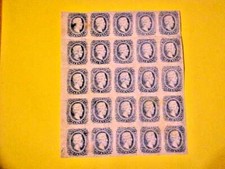 RARE US STAMPS CSA11 Block of 25 NH OG MINT Confederate States 10 Cents J Davis