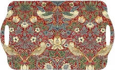 Pimpernel Morris & Co Strawberry Thief Red Melamine Tray with Handles