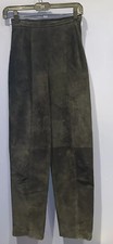 4 Black Suede Pants, Lined Melanzona Leather Vintage 1960  s Talon Zip 24 X 27
