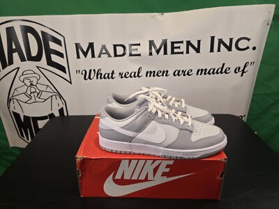 Nike Dunk Low Two Toned Wolf Grey Pure Platinum Cloud Grey 12.5 DJ6188-001