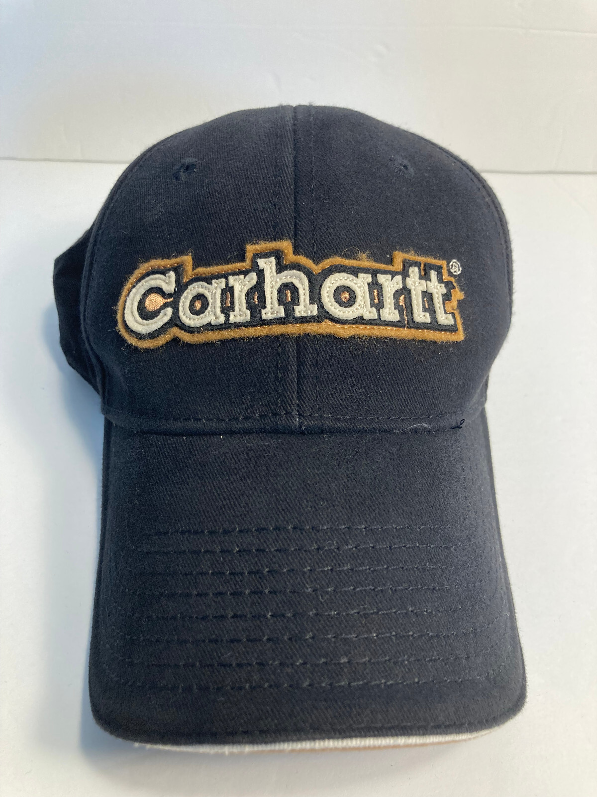 Carhartt Black Twill Adjustable Snapback Cap for Outdoor Farm Work Rugged Style