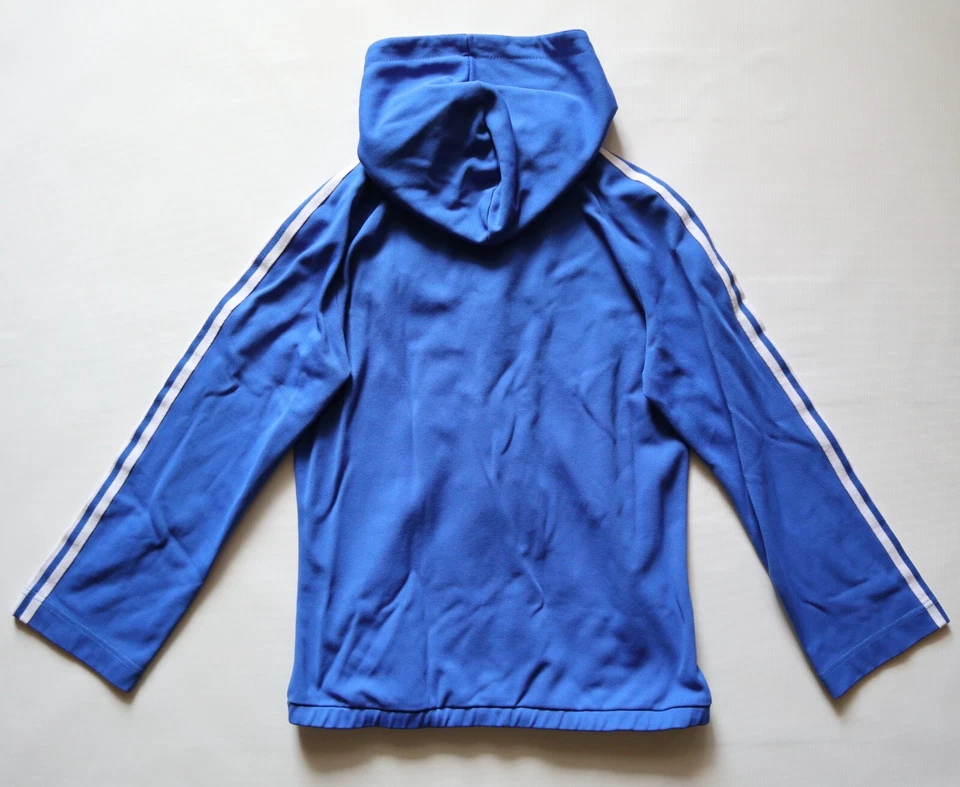 CHAQUETA DEPORTIVA RETRO VINTAGE AÑOS 80 ADIDAS CAPUCHA HECHA EN ALEMANIA OCCIDENTAL AZUL JUVENIL Foto 2 de 4