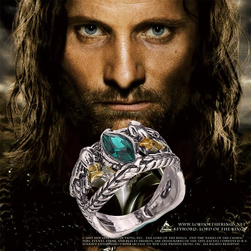 lord of the rings jewelry aragorn alloy ring acc
