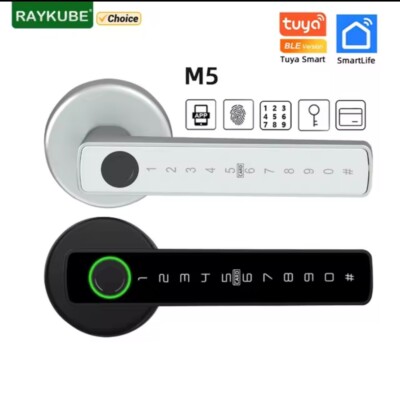 RAYKUBE M5 Tuya BLE Fingerprint Door Lock Digital Electronic Lock with Password/