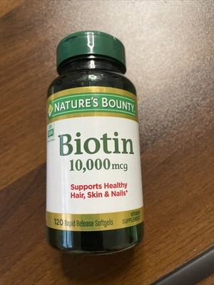 Nature's Bounty Biotin - 10,000mcg - 120 Softgels