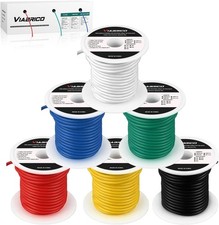 18 Gauge Wire - 600FT, 100ft Spool, 6 Colors, Copper Clad Aluminium, Low Voltage