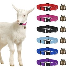 1-Set Goat Collars with Bell, 13.8"-20.5" Polyester Multicolor 