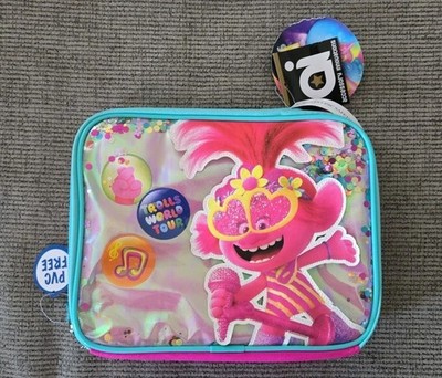 Rock & Troll Kids Lunch Tote, Box, PVC Free, 7.5 In. H x 9.5 In. W x 3.5 D, NEW